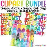 Crayon Calendar Month and Days of the Week Clipart Waterco