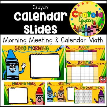 Preview of Crayon Calendar Slides