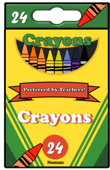 Crayon Clip Art - 24 count by Designs by Mrs D