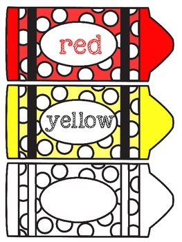 crayon color labels freebie by rockin in second tpt
