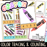 Crayon Color Letter Tracing & Counting Handwriting Kinderg