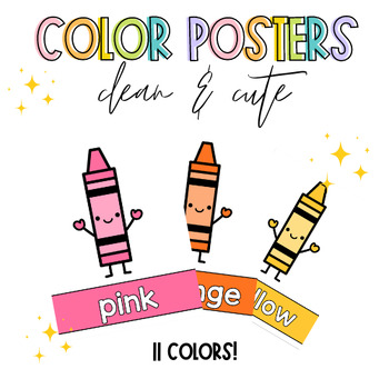 Preview of Crayon Color Posters - Clean & Cute!