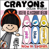 Crayon Color Posters | Color Words  | Crayon Classroom Décor