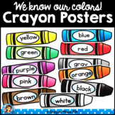 Crayon Color Posters Happy and Bright Classroom Decor