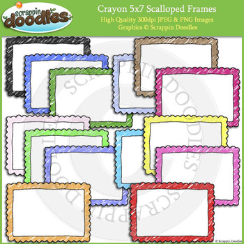 Crayon Colored Frames / Borders Bundle by Scrappin Doodles | TpT