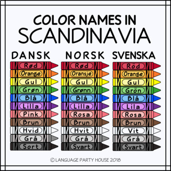 Preview of Crayons in Swedish, Norwegian, Danish, Icelandic, and Faroese