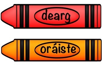 Crayon Colour Posters as Gaeilge - dathanna by Perfect for Primary