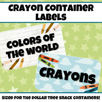 Crayon containers for my school counselinf classroom! I used labels ma