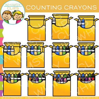 Preview of Crayon Counting Clip Art