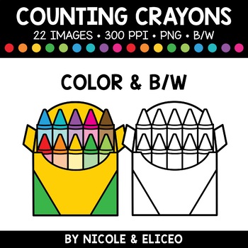 crayons clipart black and white