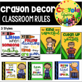 Crayon Decor Rules Posters