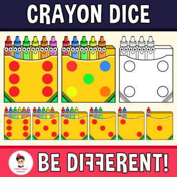 Preview of Crayon Dice Clipart