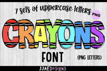 Preview of Crayon Doodle Font (PNG Letters)