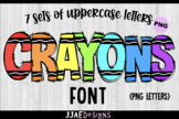 Crayon Doodle Font (PNG Letters)
