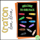 Crayon Door Decoration Set | Welcome to our pack | Back to