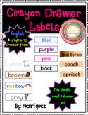 Crayon Drawer Labels - ENGLISH - 3 STYLES to choose from!