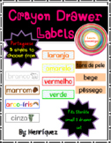 Crayon Drawer Labels - PORTUGUESE - 3 STYLES to choose from!
