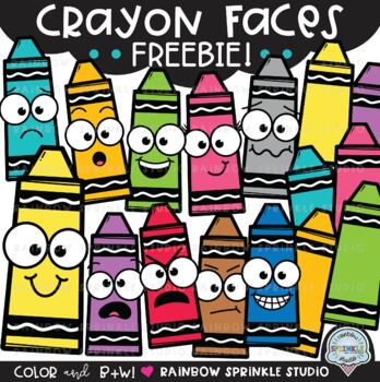 Preview of Crayon Faces Clipart FREEBIE! {BTS Freebie #3}