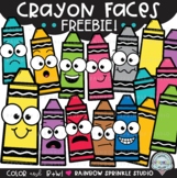 Crayon Faces Clipart FREEBIE! {BTS Freebie #3}