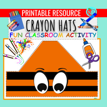 Preview of Crayon Hats | FUN COLOR CUT AND PASTE HAT ACTIVITY | Hats for Crayon Costume