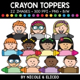 Crayon Kid Toppers Clipart