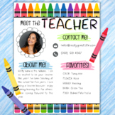 Crayon Meet the Teacher Template
