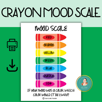 Preview of Crayon Mood Scale, Emotion Identification, Feelings Check-in, Affect