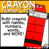Crayon Name Craft - Back to School Bulletin Board