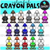 Colorful Crayon Pals Clip Art Set {Educlips Clipart}
