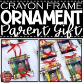Crayon Picture Frame Ornament  {Great Student Made Parent Gift}