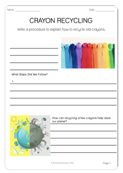 Preview of Crayon Recycling Activity & Procedure