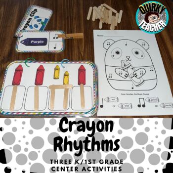 Preview of Crayon Rhythms:: Three Activities:: Kindergarten and 1st Grade Music Centers