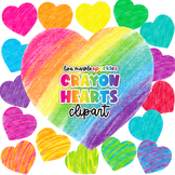 Crayon Scribble Heart Clipart Rainbow - Valentine's Day He