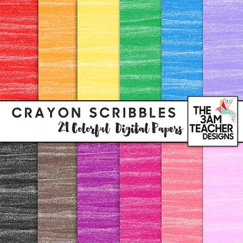 Preview of Crayon Scribbles Digital Papers Set