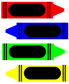 Crayon Tags (editable) by Smazicles | TPT