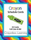 Crayon Schedule Cards - Editable