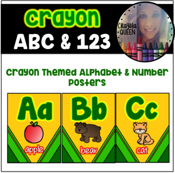 Crayon Themed Alphabet Number Posters By Crayola Queen TPT