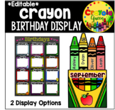 Crayon Themed Birthday Display