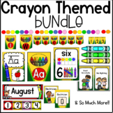 Crayon Themed Classroom Décor Bundle Colorful Back to Scho
