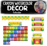 Crayon Watercolor Calendar