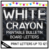 Crayon White Round Bulletin Board Letters