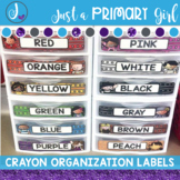 Crayon and Pencil Drawer Labels for Sterilite Containers