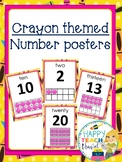 Crayon number posters