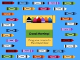 "Crayons" Back to School SMART Board Attendance Activity