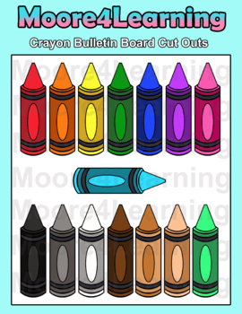 Crayons Bulletin Board Cut Outs Colorful Classroom Decor