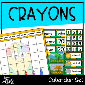 Crayons Classroom Decor Bundle (SPANISH) by From Martz to Class
