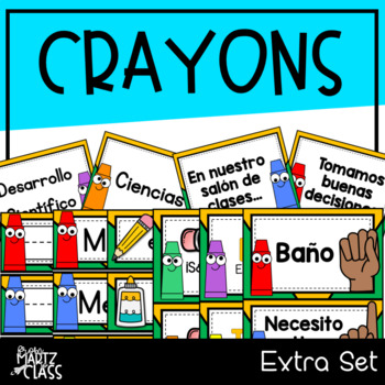 Crayons Classroom Decor Bundle (SPANISH) by From Martz to Class | TPT