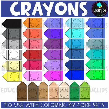Skin Color Crayons Clip Art Set {Educlips Clipart} by Educlips