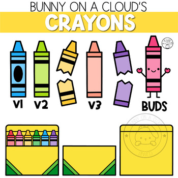 Preview of Crayons Clipart by Bunny On A Cloud