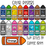 Crayons Color Posters - Small, Medium, Large and XL Sizes 